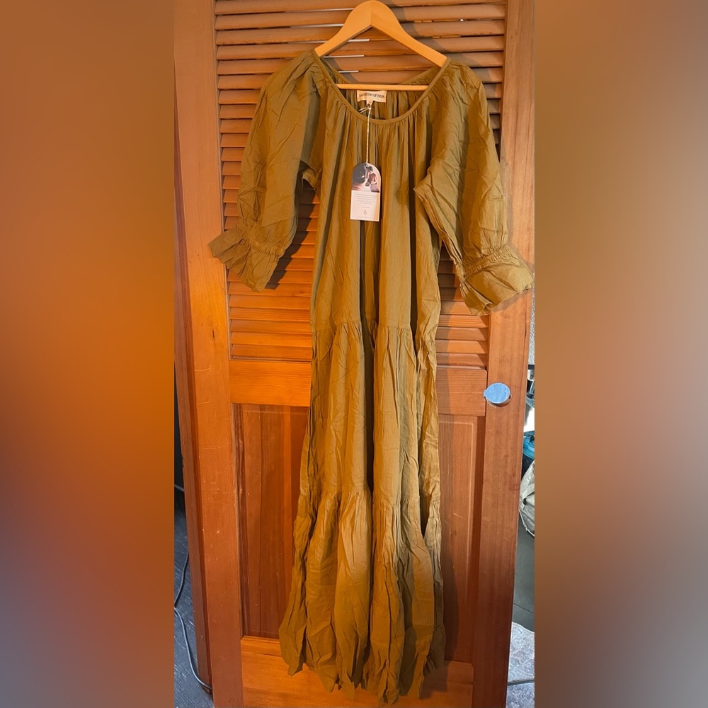 Daughters of India Mustard Long Sleeve Dress